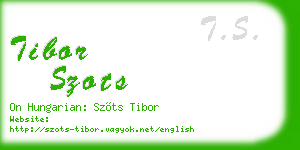 tibor szots business card