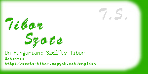 tibor szots business card